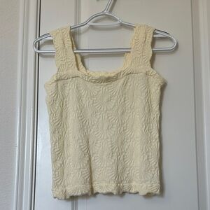 Cream Textured Women's Top